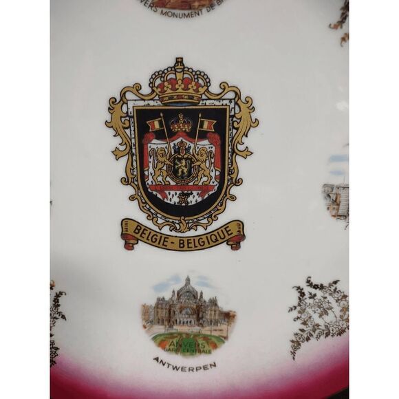 Vintage Belgium Antwerp 100 Jahre Bareuther Waldsassen Collector's Plate - Picture 2 of 4